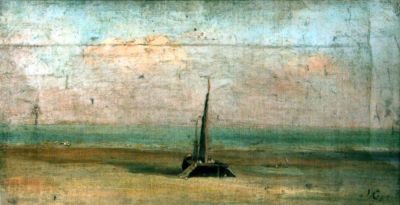 pictură - Cadeygne (?); Peisaj la malul mării