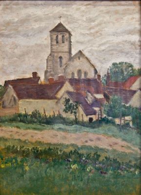 pictură de șevalet - Pallady, Theodor; Biserică din Bretania