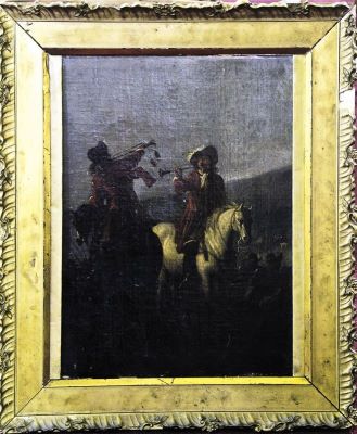pictură de șevalet; Scenă de luptă