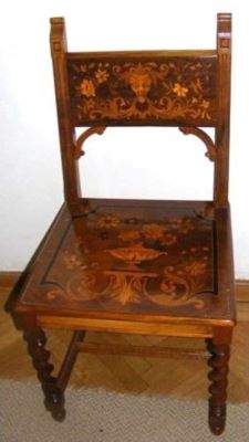 scaun din lemn de nuc