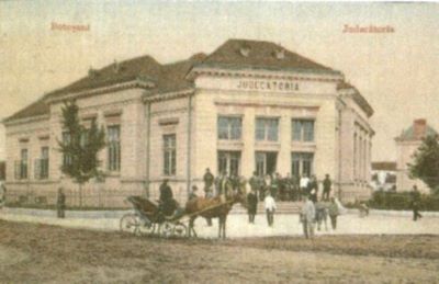 Carte poștală ilustrată - I. Șaraga & Socec; Judecătoria din Botoșani