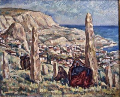 pictură - Dărăscu, Nicolae; Cimitir tătărasc din Balcic