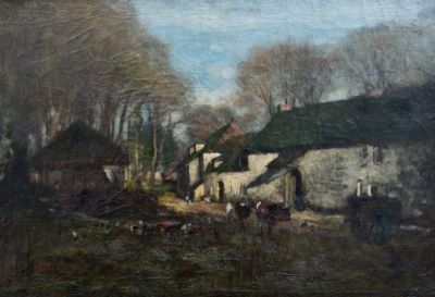 pictură - Grigorescu, Nicolae; Fermă la Barbizon