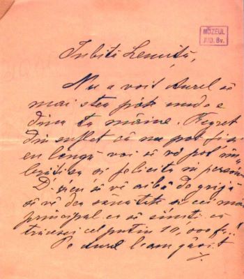 scrisoare - Davidescu, Sevastia (n. Mureșianu); Davidescu Sevastia către cumnata sa, Mureșianu Elena