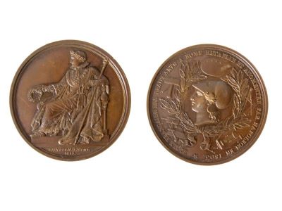 Medalie omagială a Școlii de Bele - Arte din Roma dedicată lui Napoleon Bonaparte
