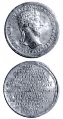 Medalie dedicată caesarului Lucius Verus