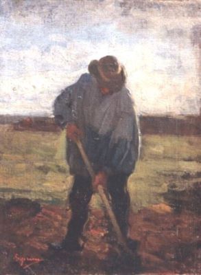 pictură - Grigorescu, Nicolae; Țăran la câmp