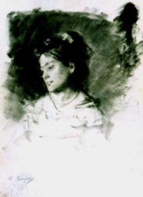 grafică - Grigorescu, Nicolae; Portret de fată