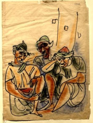 desen - Iancu, Marcel; Arabi șezând