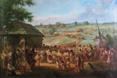 pictură de șevalet - Aman, Theodor; Hora peste Olt
