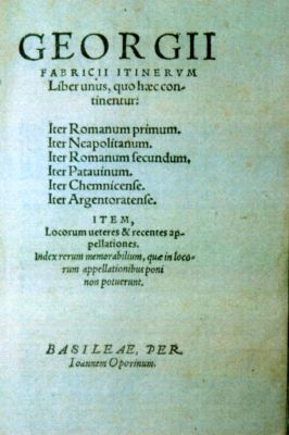 carte - Fabricius, Georgius; Itinerum Liber unus