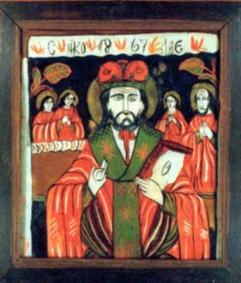 icoană pe sticlă; Sfântul Nicolae