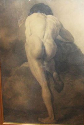 grafică de șevalet - Șoldănescu, Ștefan; Nud de bărbat