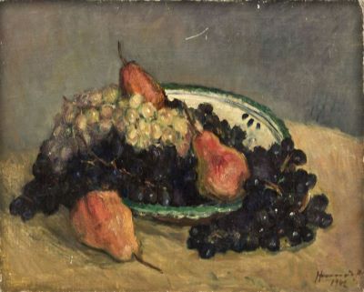 pictură de șevalet - Avakian, Hrandt; Struguri și pere