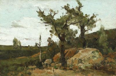 pictură de șevalet - Andreescu, Ion; Margine de sat