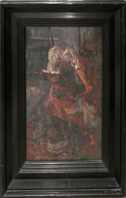 pictură - Băncilă, Octav; Muncitor citind o carte