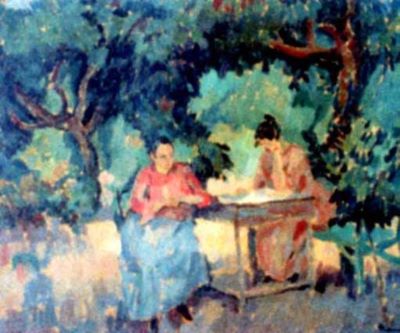 pictură - Theodorescu-Sion, Ion; În grădină