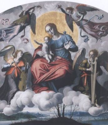 pictură - Campaña, Pedro (Pieter de Kempeneer); Triumful Fecioarei înconjurată de îngeri