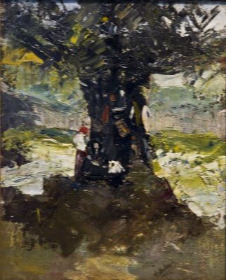 pictură de șevalet - Apcar (Abgar), Baltazar; Peisaj la marginea apei