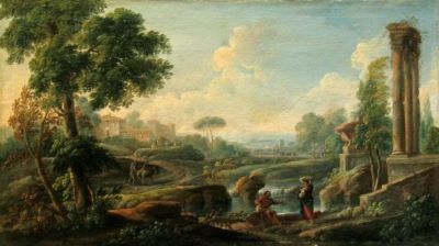 pictură - Lucatelli, Andrea; Peisaj italian cu ruine