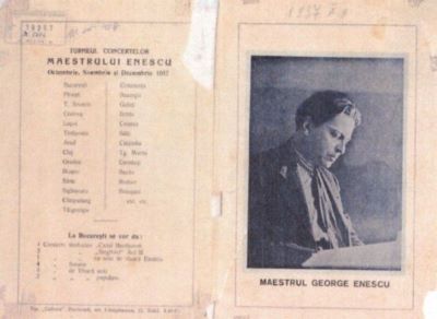 Tipografia Cultura; Program al turneului de concerte George Enescu
