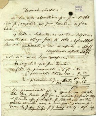 scrisoare - Moldovan, Ioan Micu; Moldovan Ioan Micu către Mureșianu Iacob