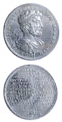 Medalie dedicată împăratului Glicerius