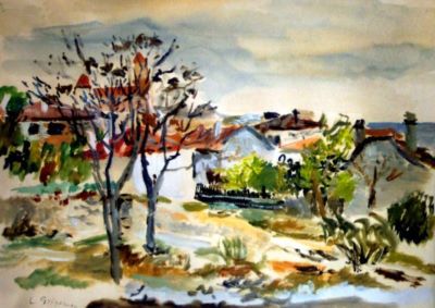 desen - Grigorescu, Lucian; Peisaj