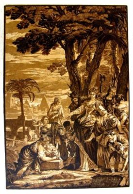 gravură - Jackson, John Baptist; (SC.); Jackson, John Baptist; (DEL.); Ricci, Sebastiano (PX.); Jackson, John Baptist; (EX.); Descoperirea lui Moise