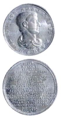 Medalie dedicată uzurpatorului Anicius Maximus