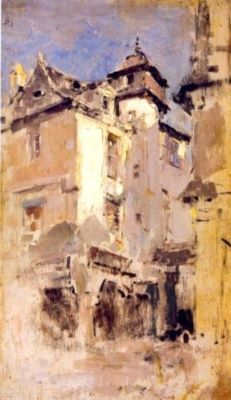 pictură - Grigorescu, Nicolae; Casă la Vitré