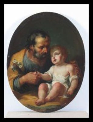 pictură - Picenardi, Mauro; Sfântul Iosif cu pruncul Iisus