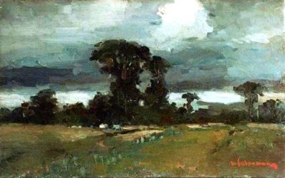 pictură - Liebermann, Max; Peisaj cu copaci