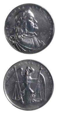 Medalie dedicata încoronării lui Ferdinand al III-lea ca împărat roman