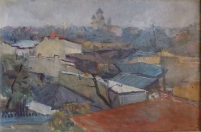 pictură de șevalet - Brătulescu, Vasile; Peisaj din București