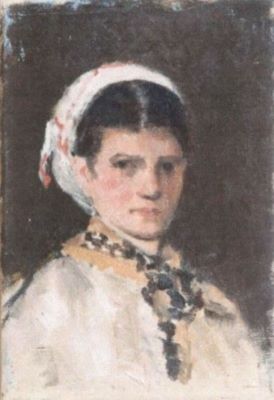 pictură - Andreescu, Ion; Cap de țărancă