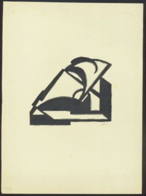 linogravură - Mattis-Teutsch, Hans; Compoziție abstractă