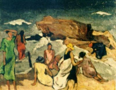 pictură - Theodorescu-Sion, Ion; Femei pe plajă