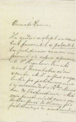 Caudella, Eduard; Scrisoare manuscris adresată de către Eduard Caudella bibiliotecarului Casei Regale