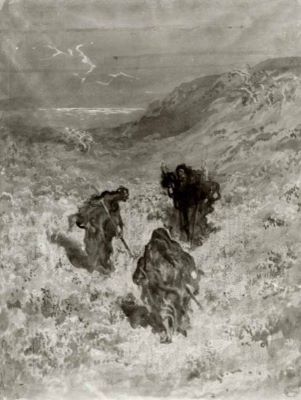 pictură - Doré, Gustave; Vrăjitoarele din Macbeth