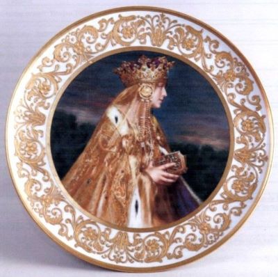 Rosenthal din Selb, Bavaria; Farfurie decorativă cu portretul Reginei Maria