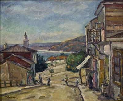 pictură de șevalet - Dărăscu, Nicolae; Stradă la Balcic