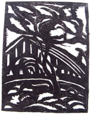 linogravură - Mattis-Teutsch, Hans; Peisaj