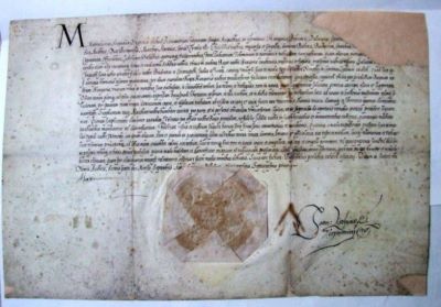 document - Maximilian al II-lea; Împăratul Maximilian al II-lea( 1564-1576) confirmă vechile privilegii acordate orasului Mințiu de predecesorii săi, regii din trecut ai Ungariei.