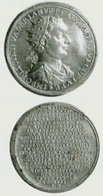 Medalie dedicată împăratului Licinius Valerianus