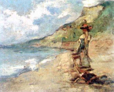 pictură - Petrașcu, Gheorghe; Femeie la mare