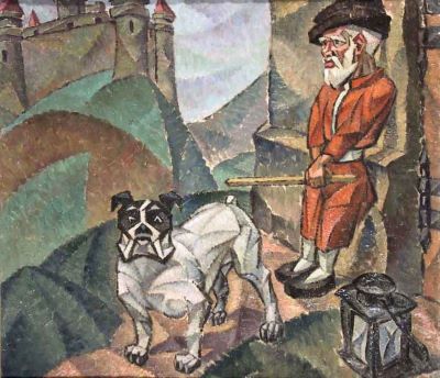 pictură - Michăilescu, Corneliu; Păzitorii castelului