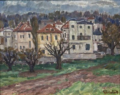 pictură de șevalet - Ghiață, Dumitru; Peisaj din București