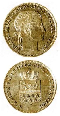 Medalie (jeton) dedicată omagiului prestat de Principatul Transilvaniei lui Ferdinand al V-lea