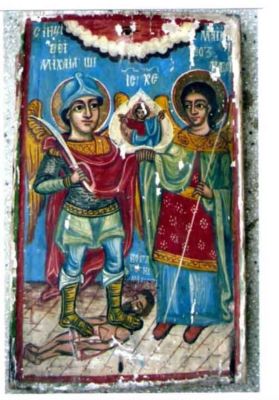 icoană; Sfinții Arhangheli Mihail și Gavriil